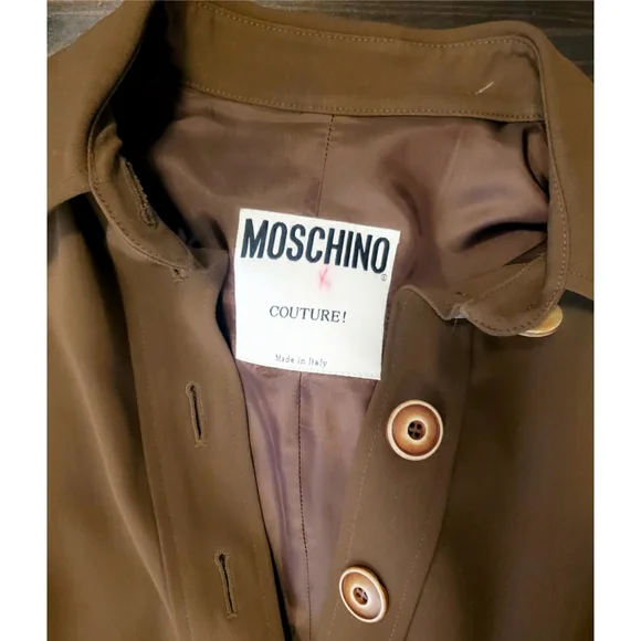 Vintage Moschino Couture Collar Dress with Bold Buttons Sz6